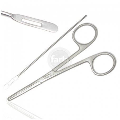 Sonde met oog Silver en Lister Sinus tang