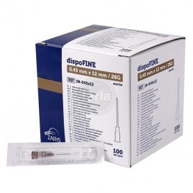 Zarys dispoFINE  naalden  – 26 G 0,45 x 22 mm (7/8") Bruin – 100 stuks Zarys dispoFINE  naalden  – 26 G 0,45 x 22 mm (7/8") Bruin – 100 stuks