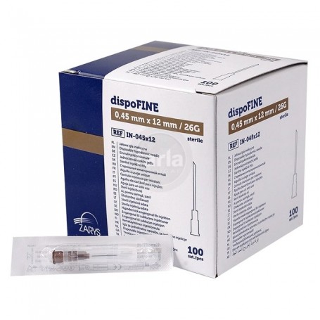 Zarys dispoFINE  naalden  – 26 G 0,45 x 22 mm (7/8") Bruin – 100 stuks