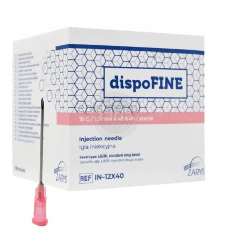 : Zarys dispoFINE  naalden  – 18 G 1,2 x 50 mm (2") Roos – 100 stuks