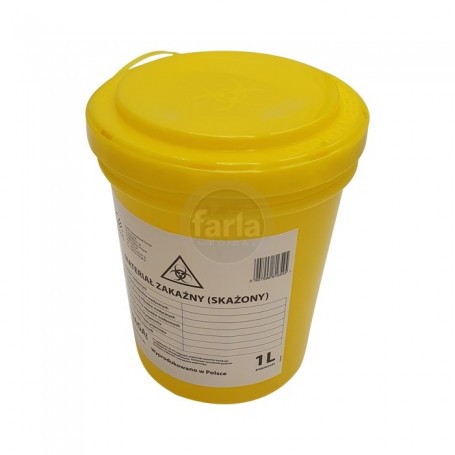 Naaldencontainer - medisch afvalcontainer Zarys - Geel - 1 l