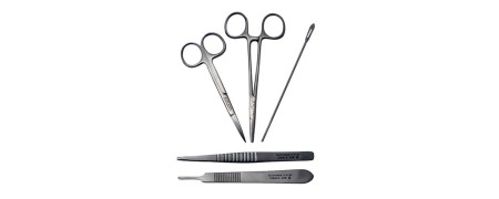 Set van metalen instrumenten